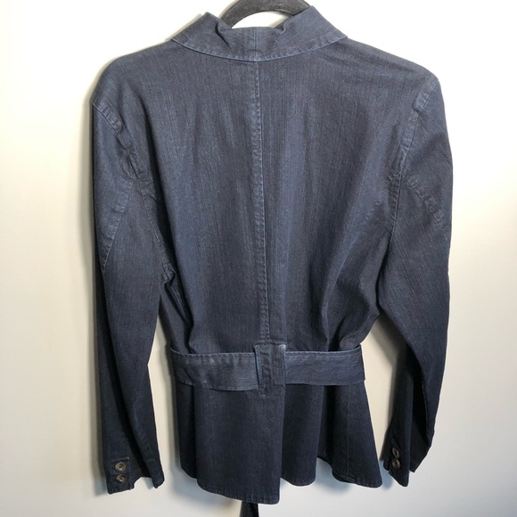 Cute A-Line dark blue jeans jacket - Picture 4 of 9